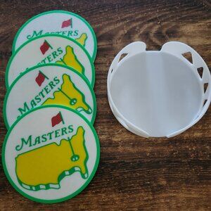 Masters Golf 3D Printed Coasters, 4 in x 1/8 in **Set of 4**